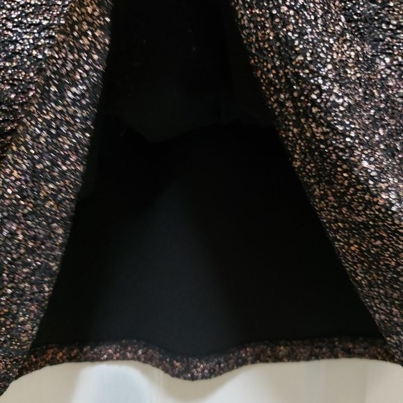 Everly M Black with Metallic Sparkle Layered Look Sleeveless Dress - Picture 6 of 11